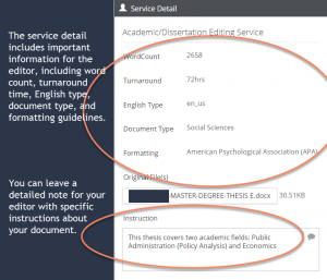 Work Order Service Detail