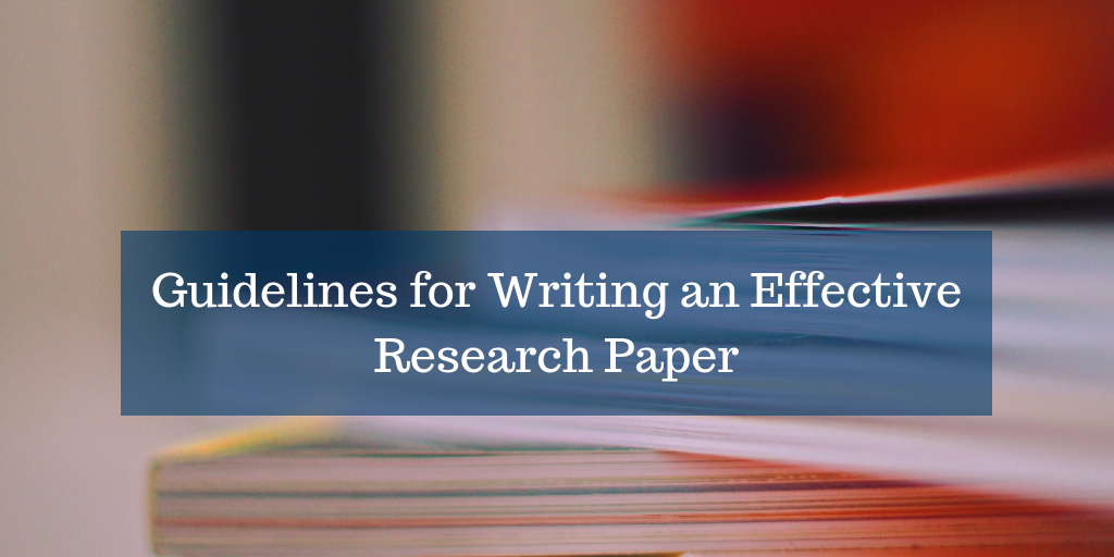 appropriate guidelines when typing a research paper