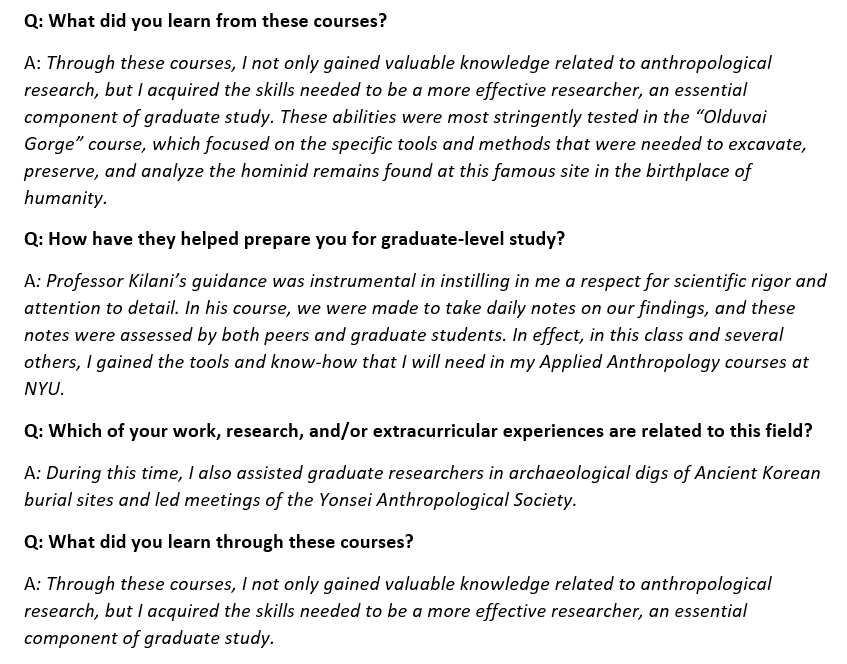 How To Format Statement Of Purpose For Grad School